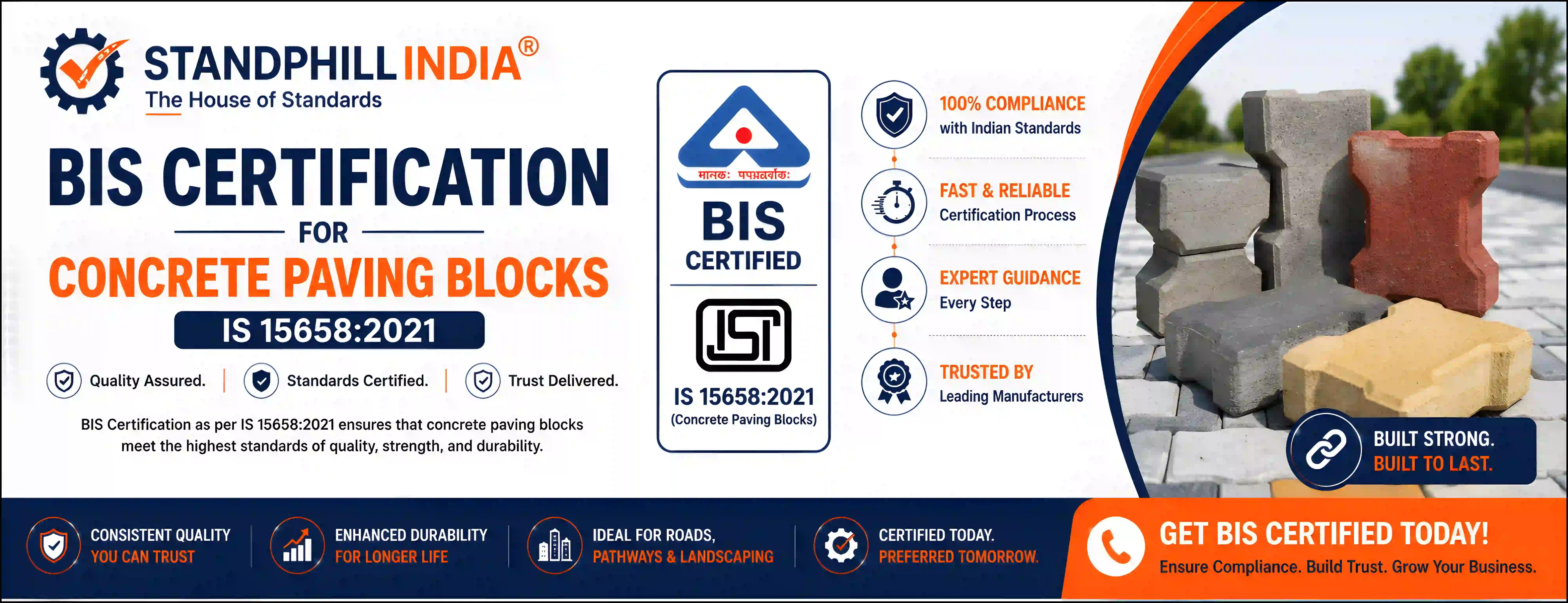 BIS Certification for Concrete Paving Blocks IS 15658:2021 - Standphill India