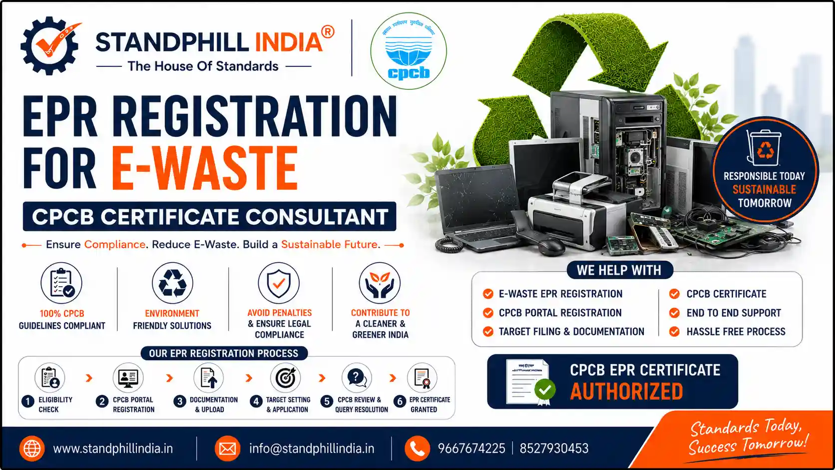 EPR Registration for E-Waste - CPCB EPR Registration Consultant - Standphill India